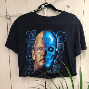 WWE Stone Cold Steve Austin Crop Top Graphic Tee